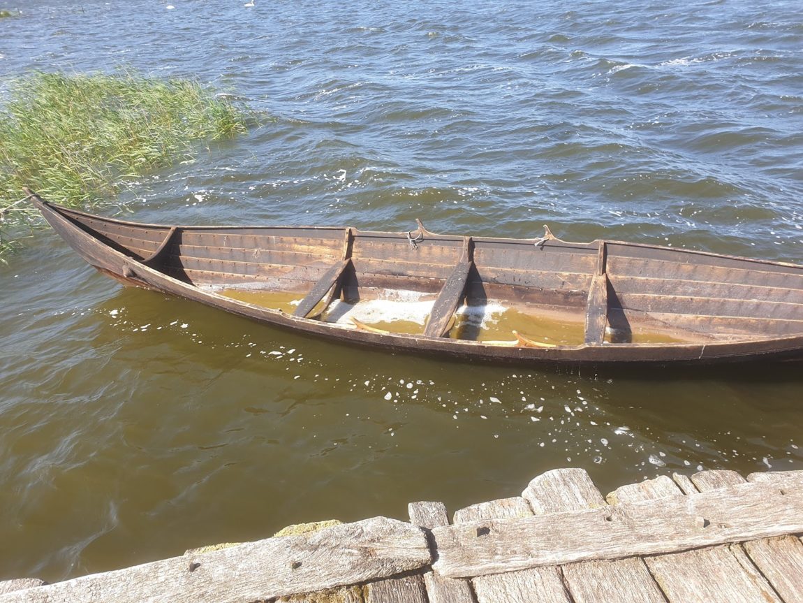 Vikinger Boot im Wasser